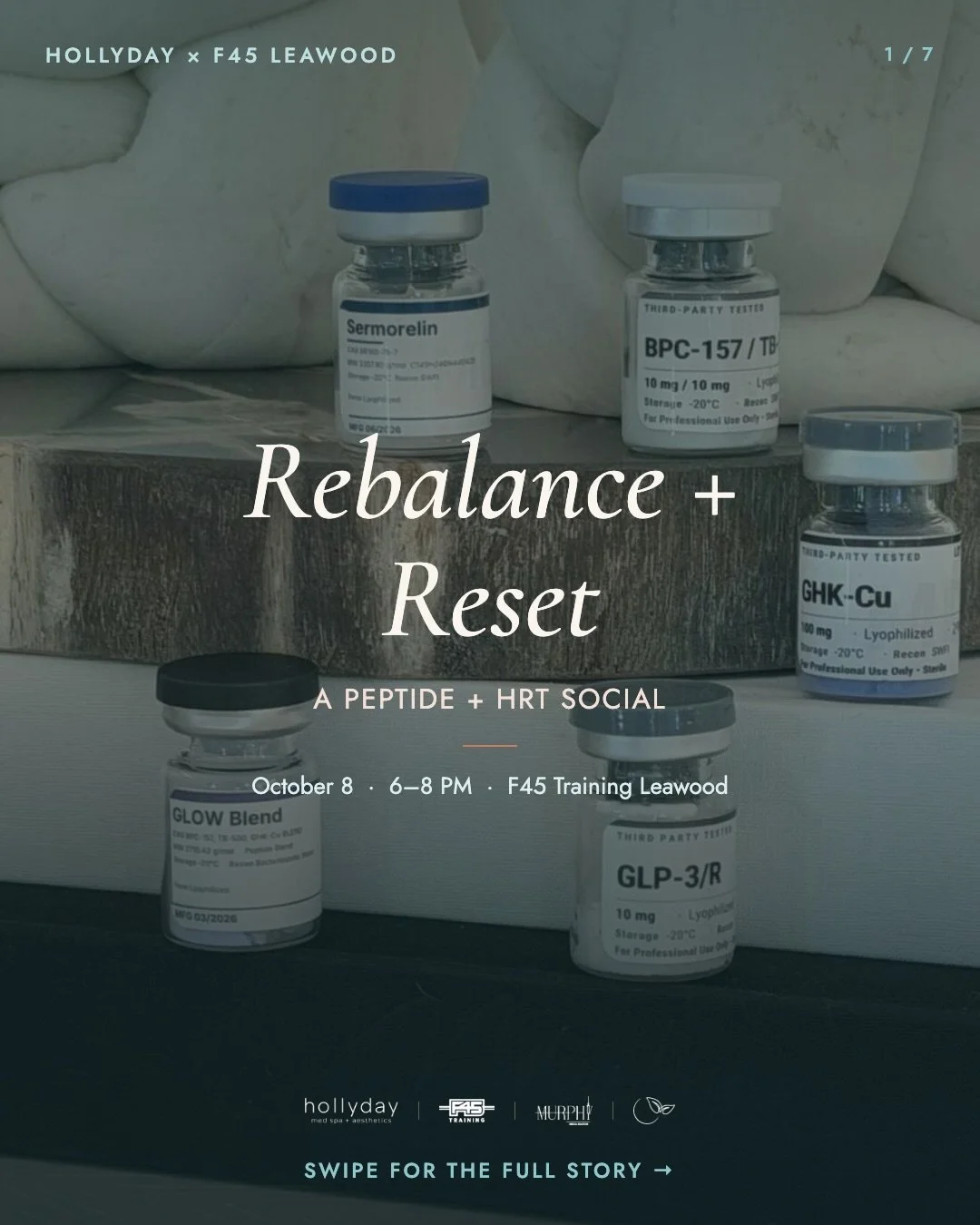 Join Hollyday + F45 for an evening getting into the wellness topics everyone&rsquo;s talking about: peptides, personalized HRT, GLPs, nutrition + how they can all work together.

You&rsquo;ll hear from our own @the.hollygrail.injector, Madison + Ryan