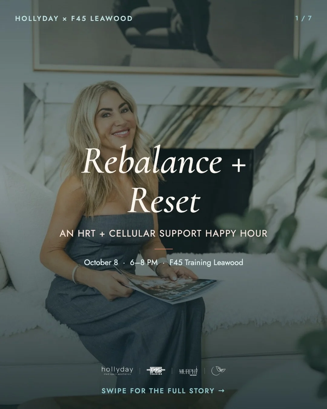 Join Hollyday + F45 Training Leawood for an evening getting into the wellness topics everyone&rsquo;s talking about: personalized HRT, cellular heath, GLPs, nutrition + how they can all work together.

You&rsquo;ll hear from our own @the.hollygrail.i