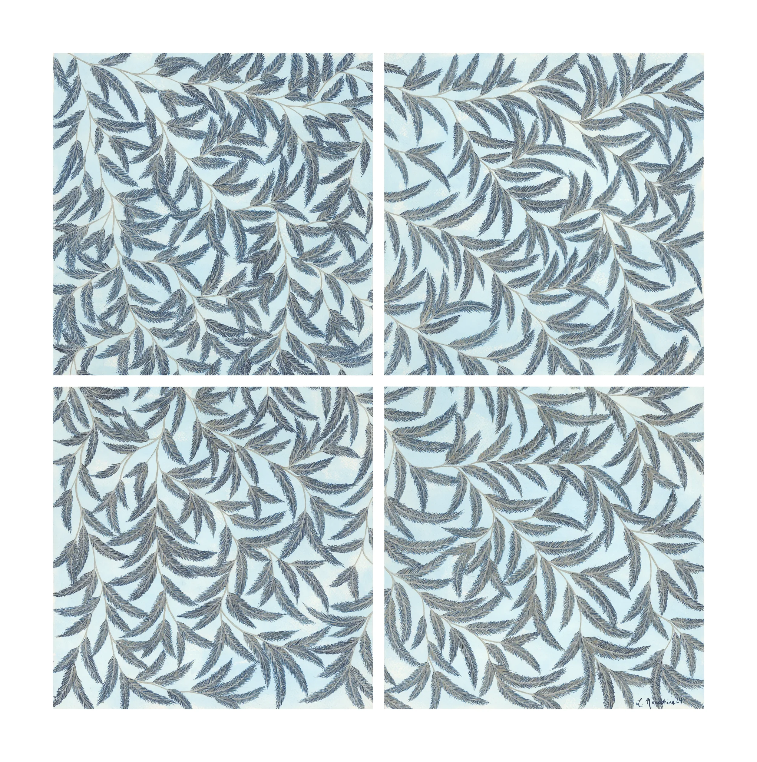 FLOATING FEATHERS QUADRANT PRINT