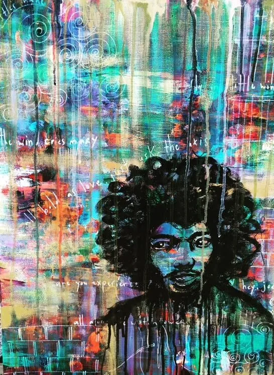 "Jimi Hendrix"- 2018, Acrylic