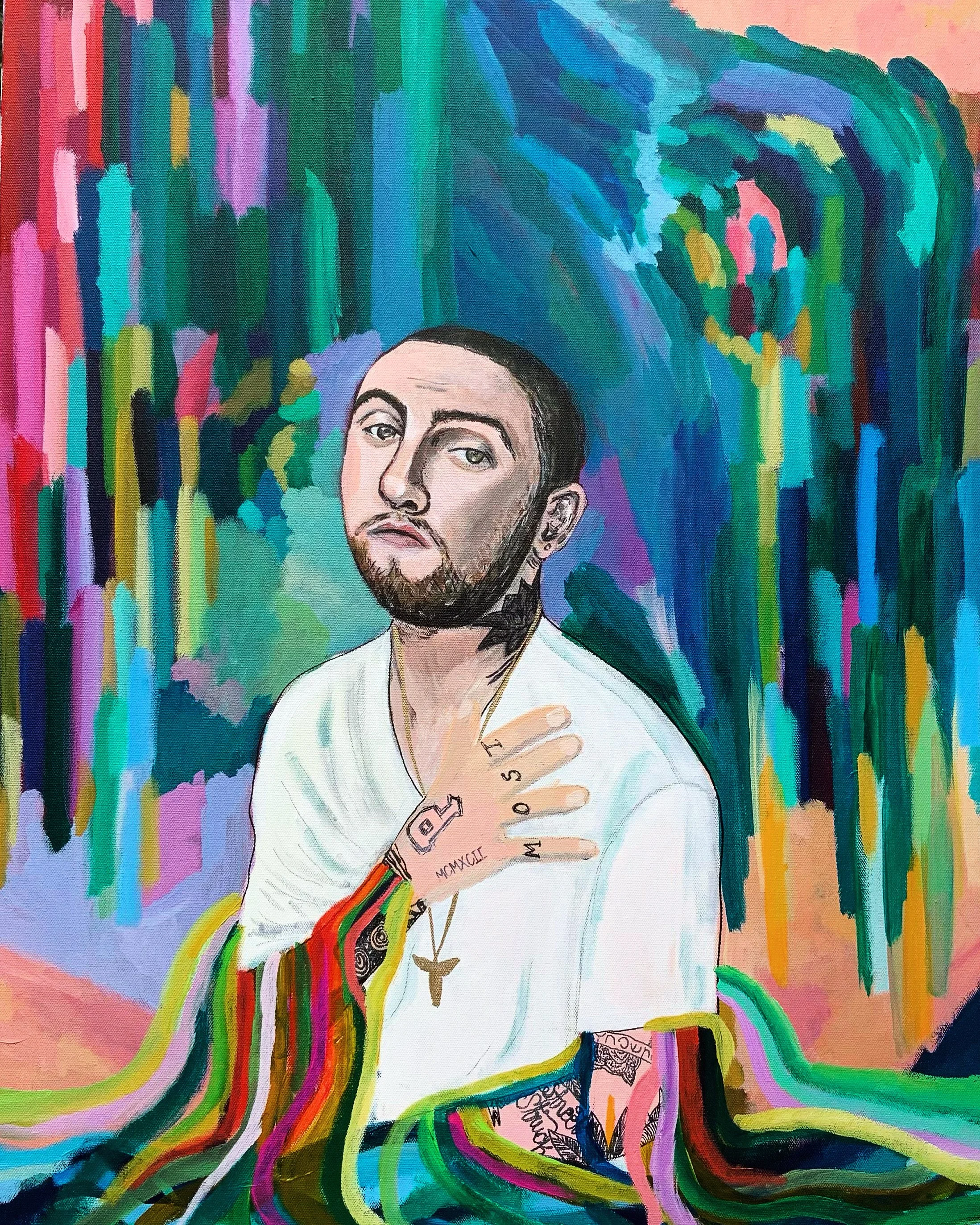 "Mac," 2022, Acrylic 