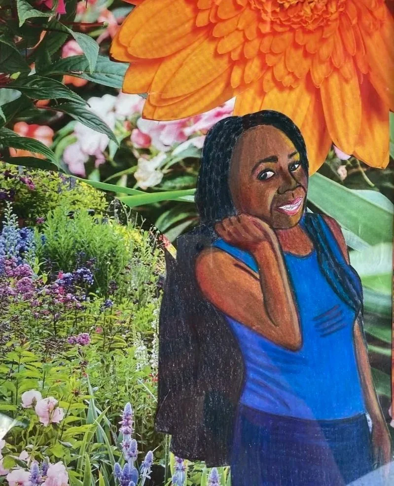 "Queen Pandora"- 2020, Collage, Prismacolor, ink 