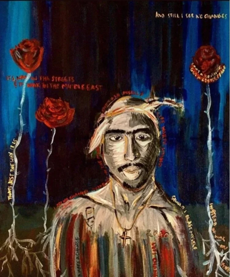 "Roses," 2019, Acrylic