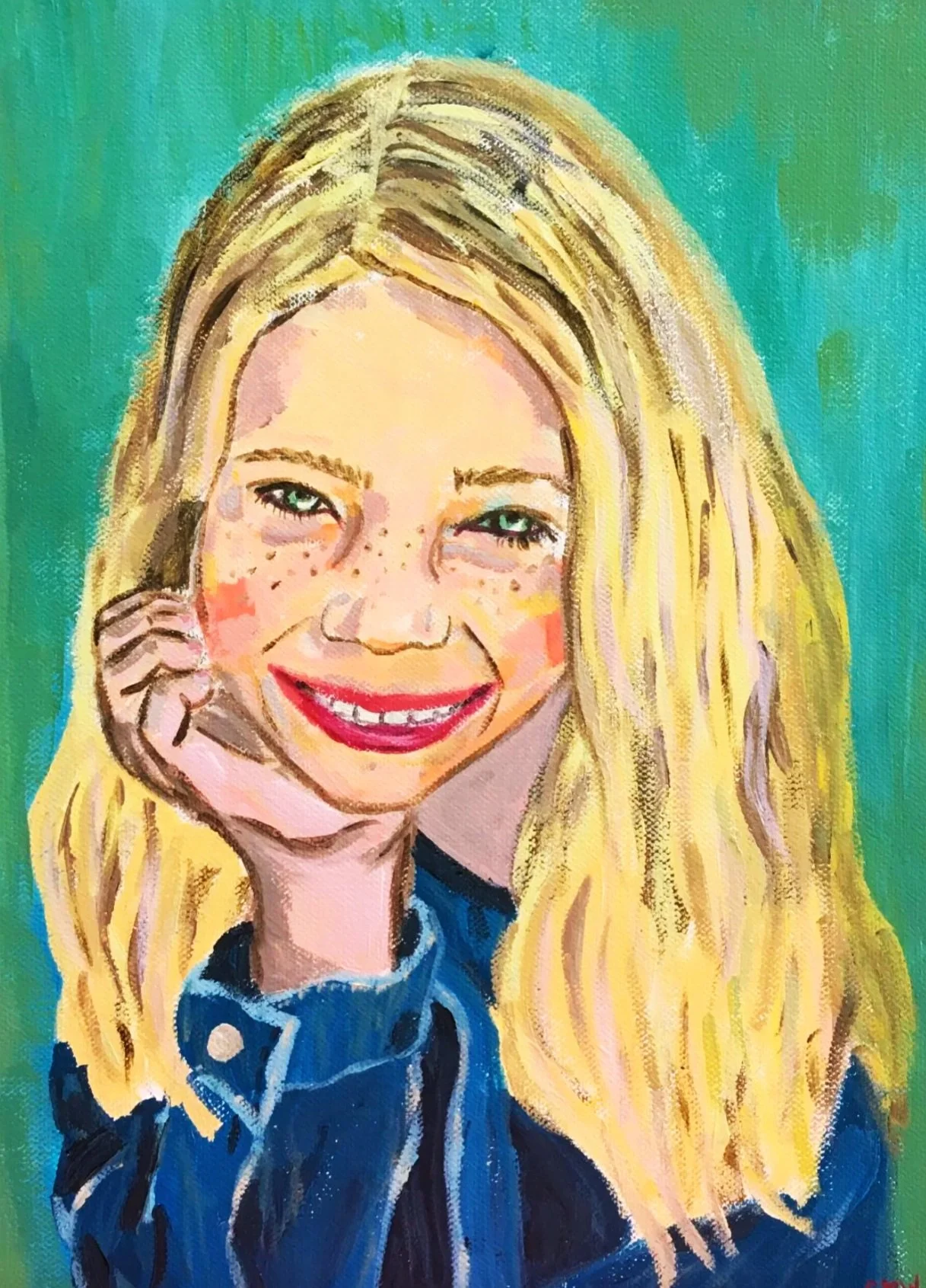 "Smiley," 2021, Acrylic 