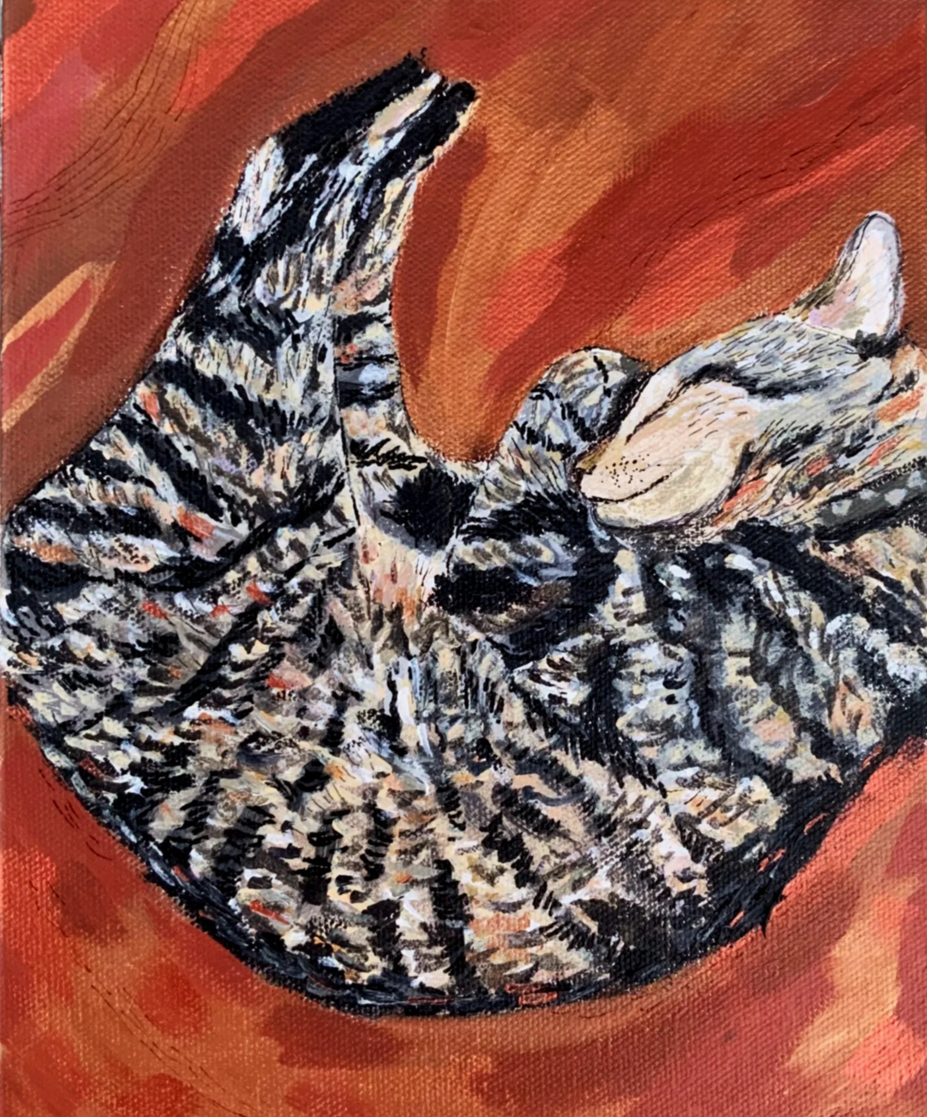 "Pretty Cat," 2019, Acrylic