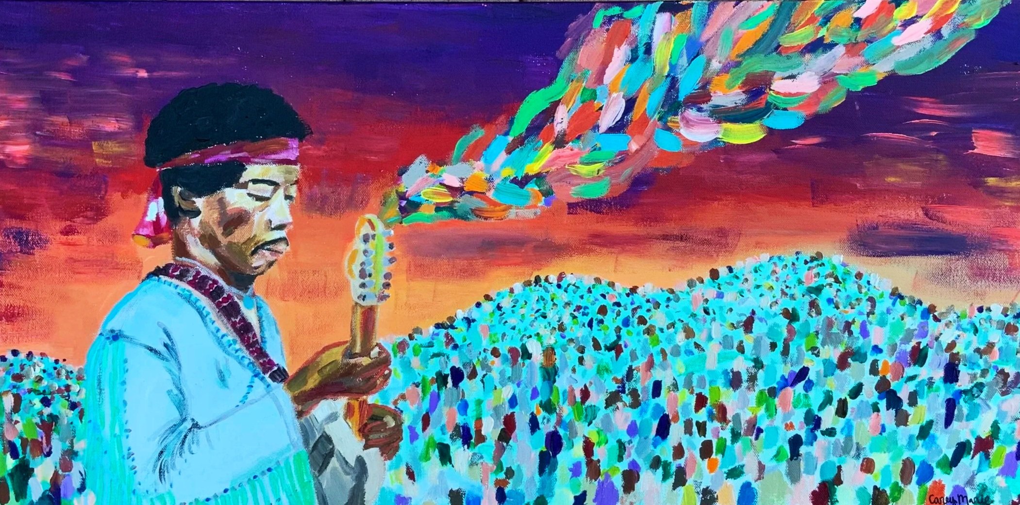 "Woodstock," 2018, Acrylic 