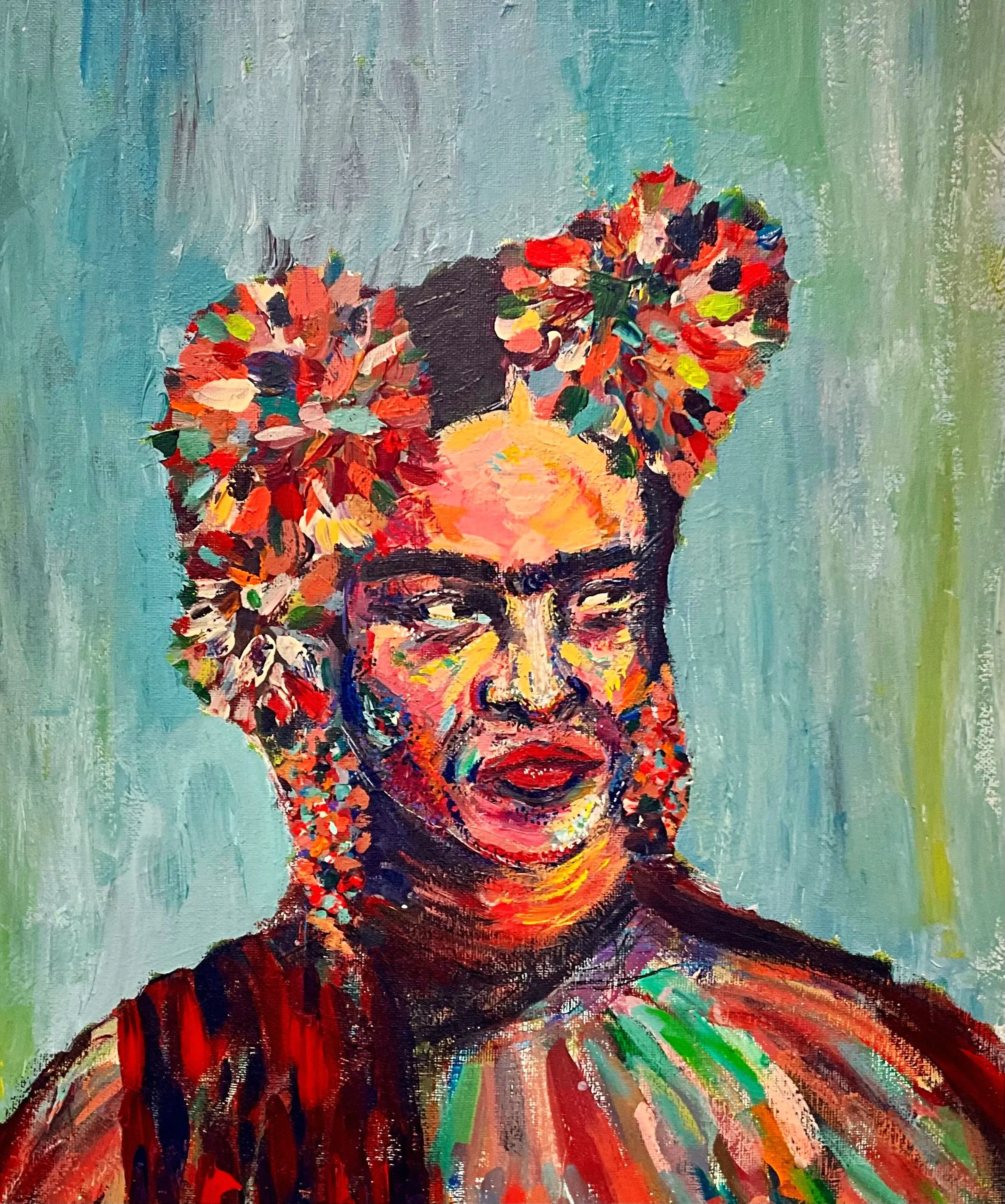 "Updated Frida," 2021, Acrylic 