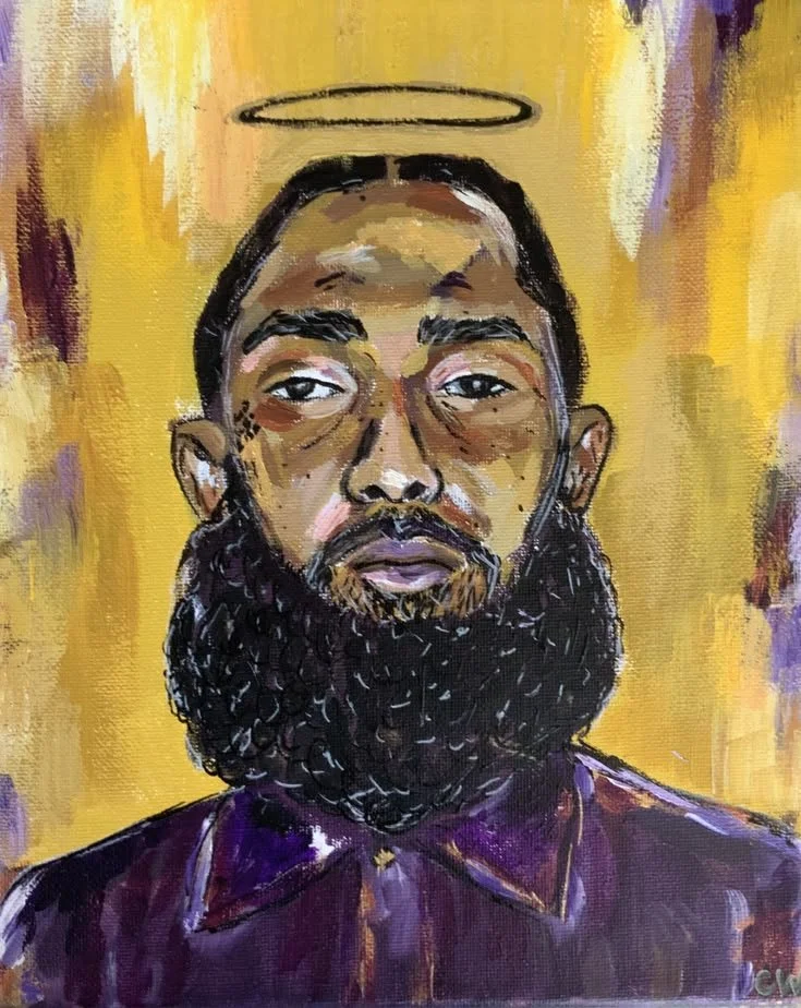 "Nipsey Hustle"- 2021, Acrylic 
