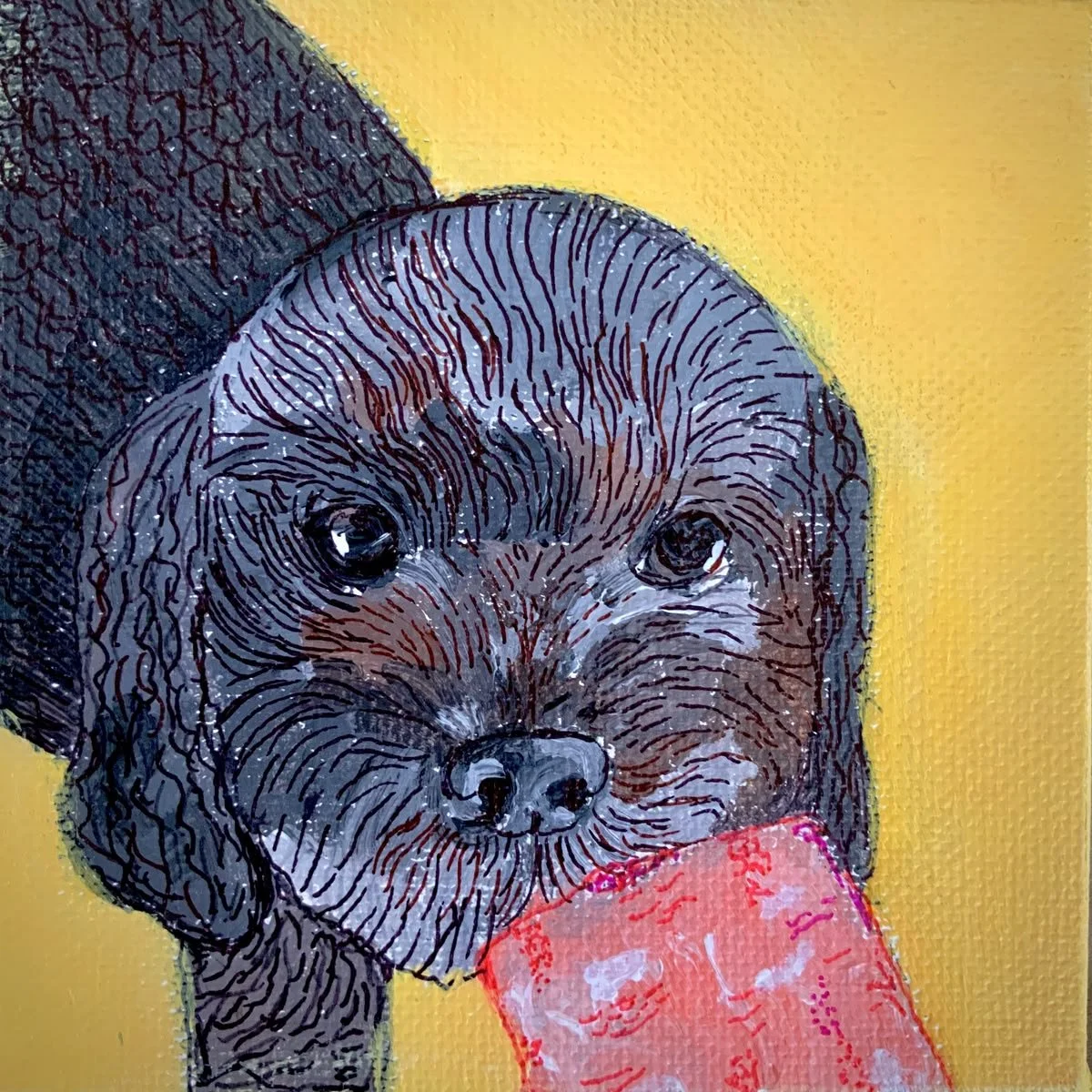 "Watermelon Pup"- 2021
Acrylic 