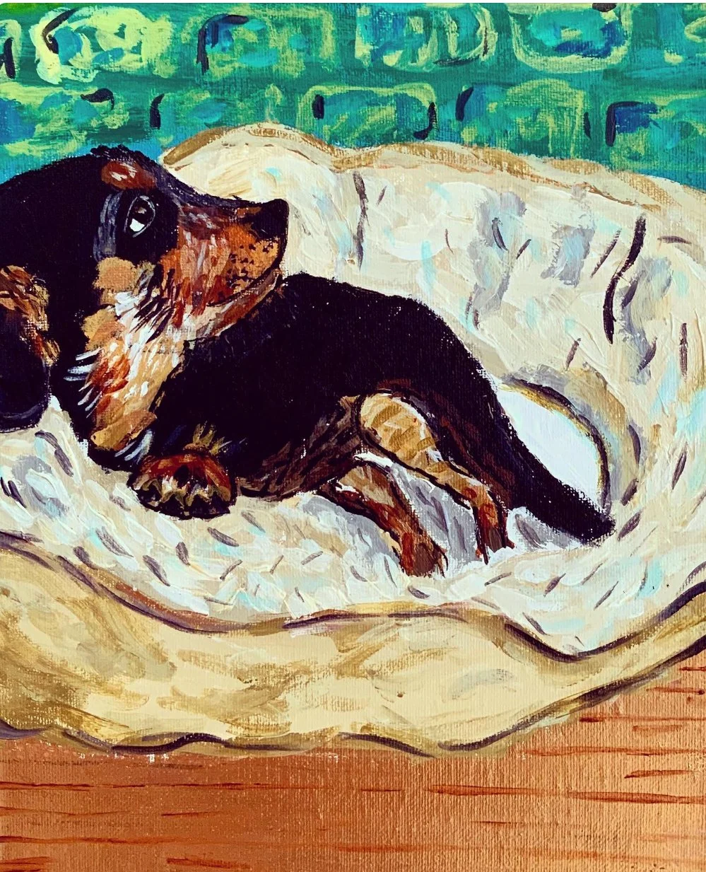 "CA Pup," 2019, Acrylic 