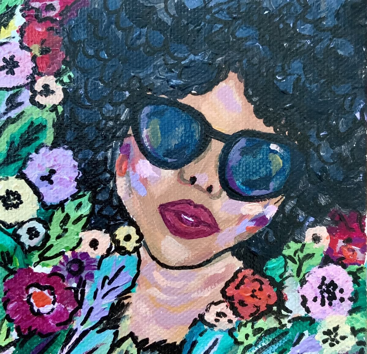 "Beautiful Steph"- 2021, Acrylic 