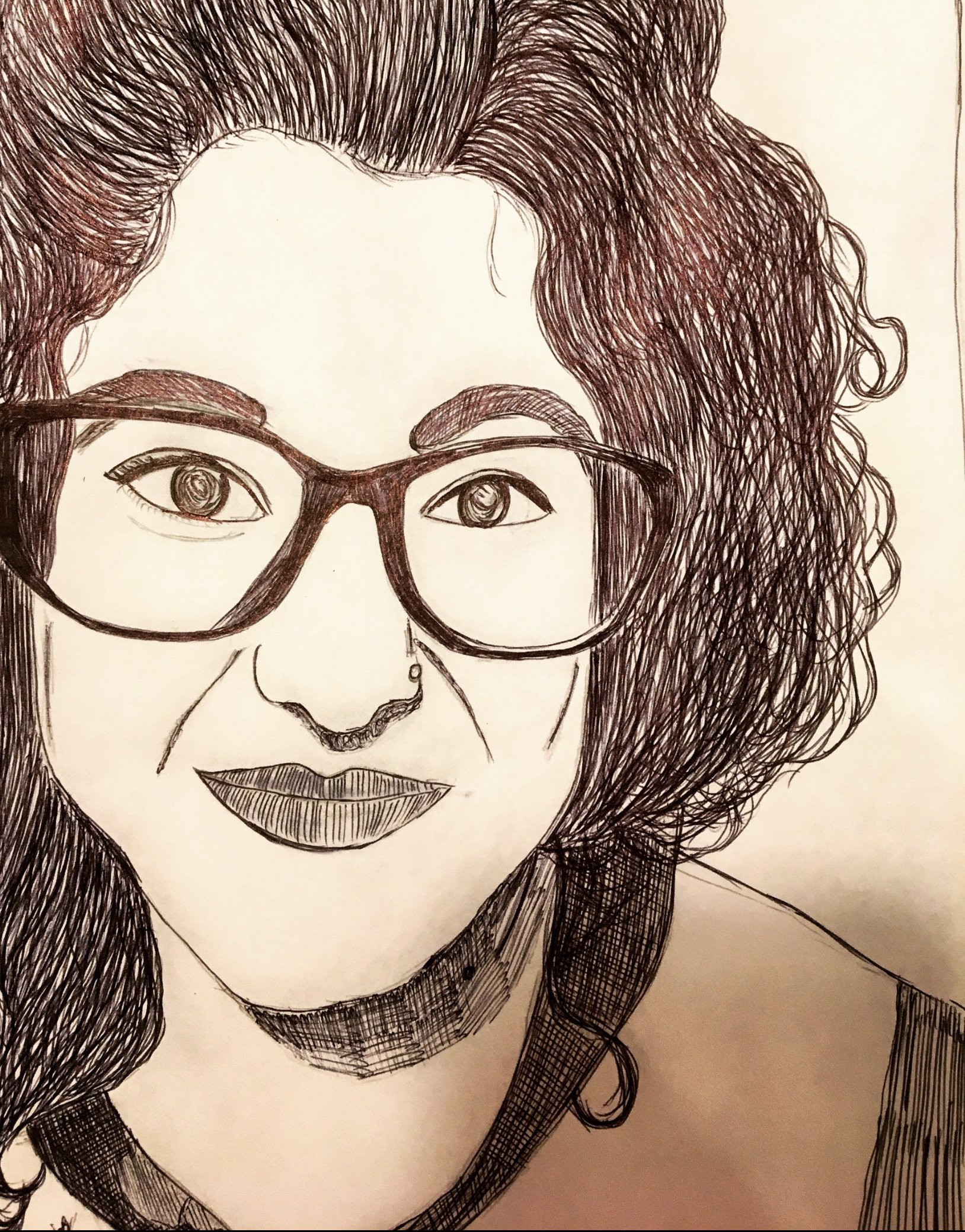 "The Writer," 2019, Ink 
