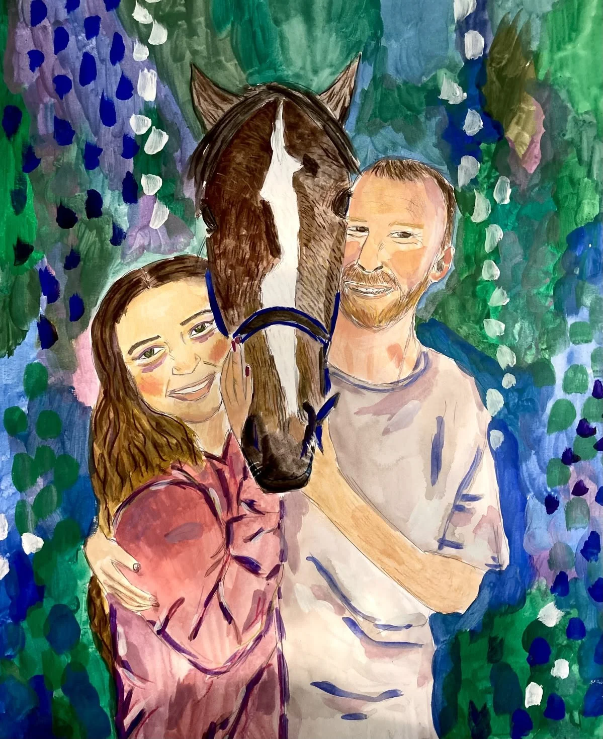 "Cousins"-2022, Gouache 