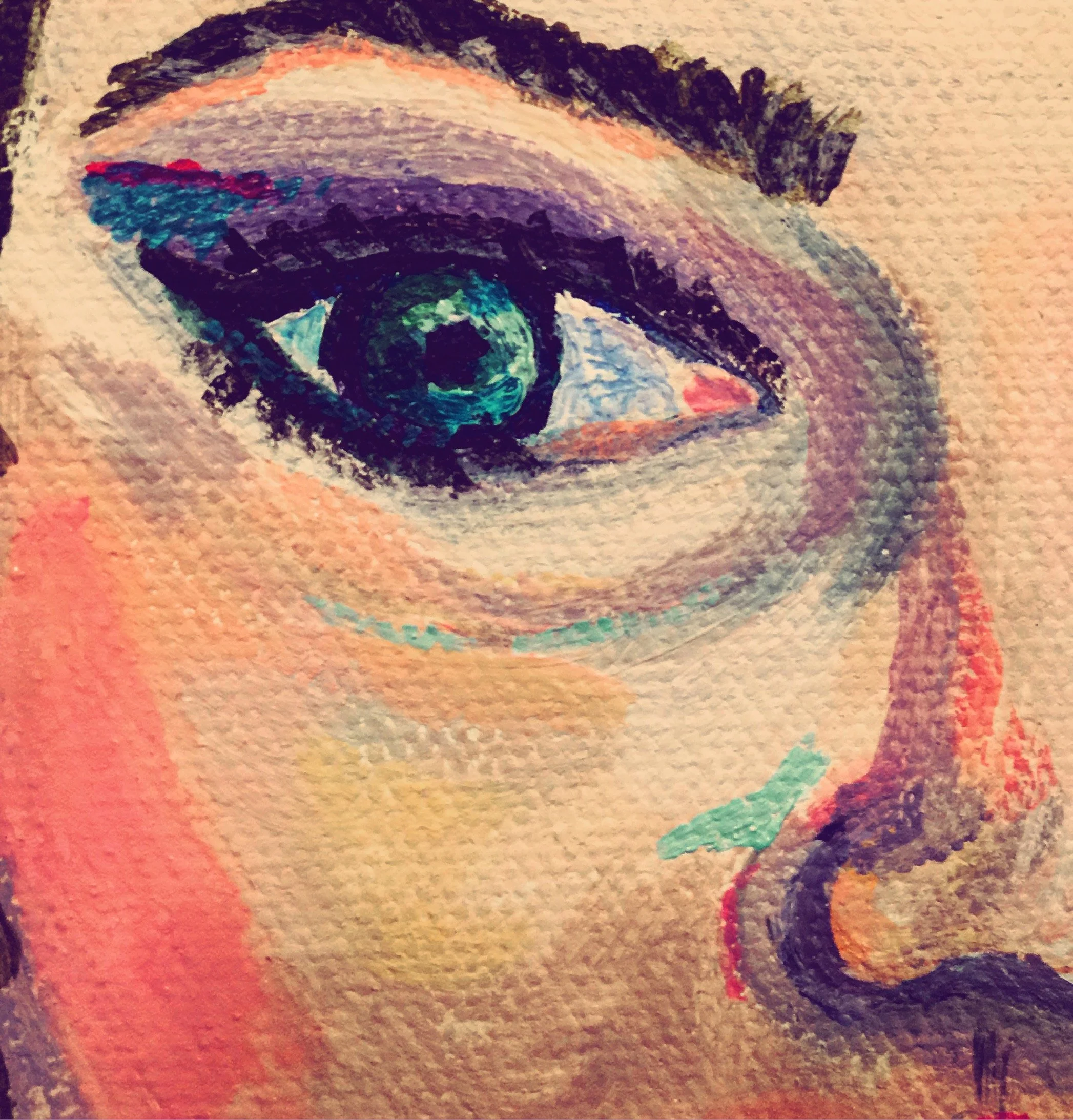 "Mermaid," 2018, Acrylic 