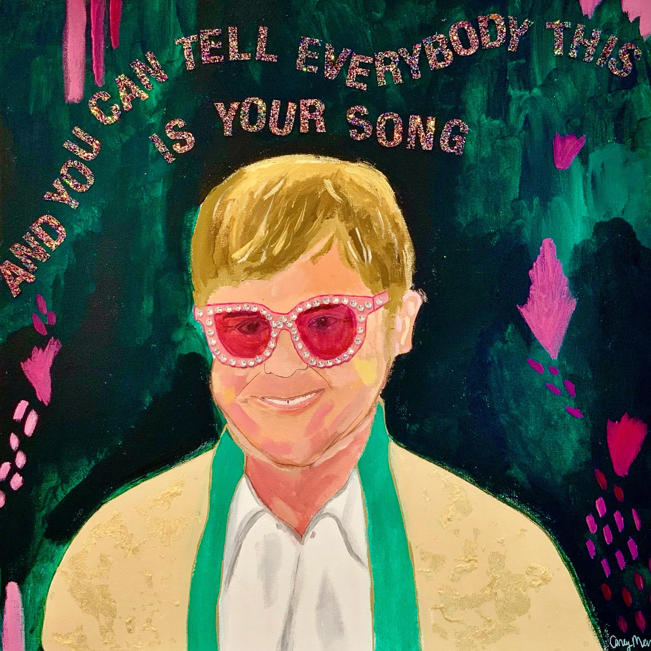 "Elton," 2022, Acrylic 