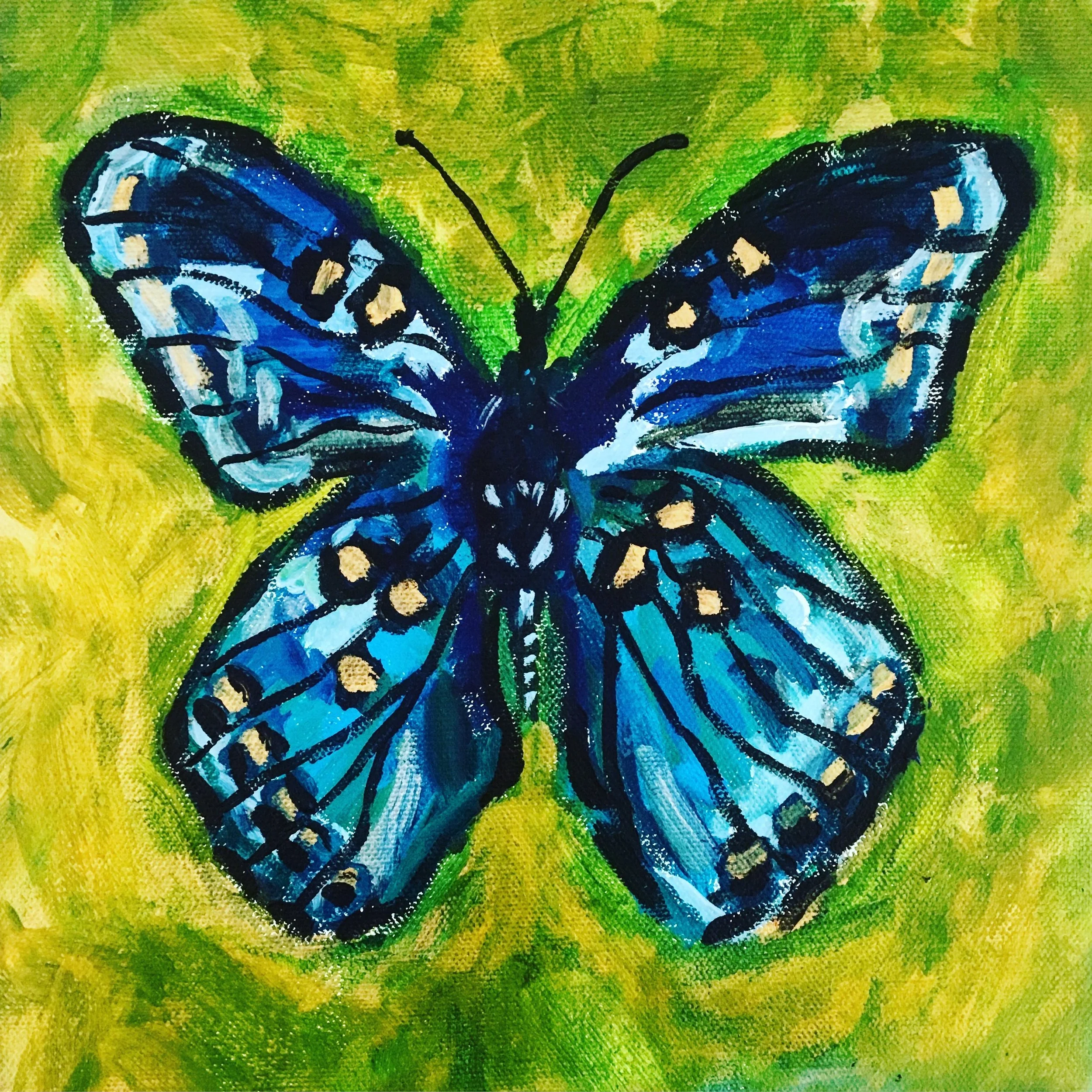 "Butterfly," 2019, Acrylic