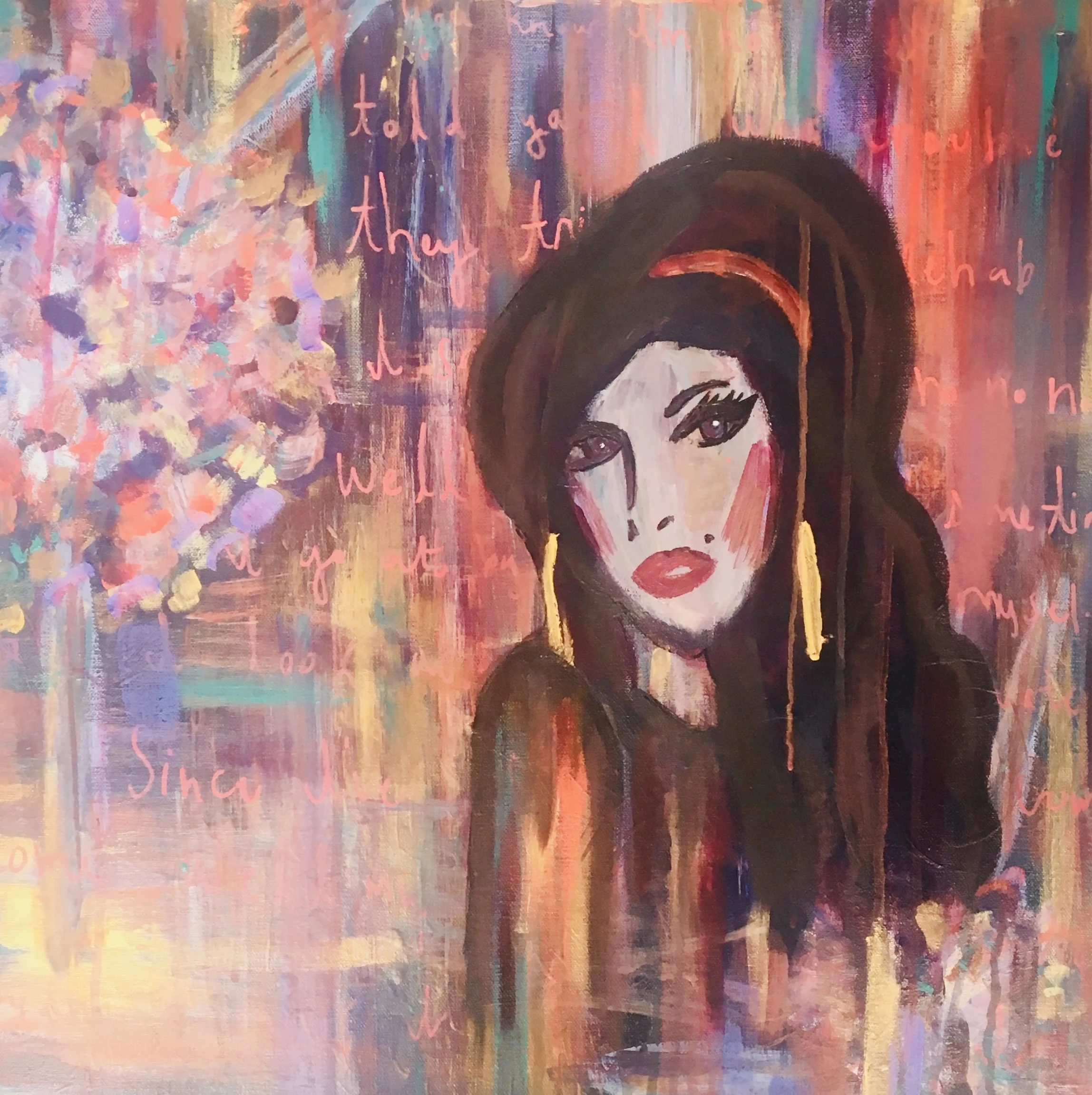 "Amy," 2018, Acrylic 