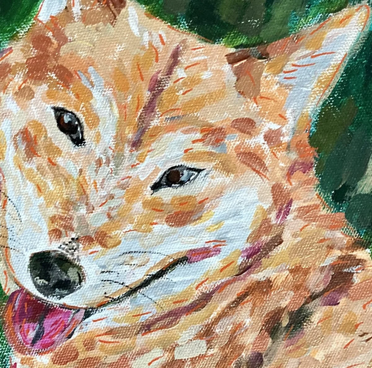 "Fox Dog"- 2021, Acrylic 