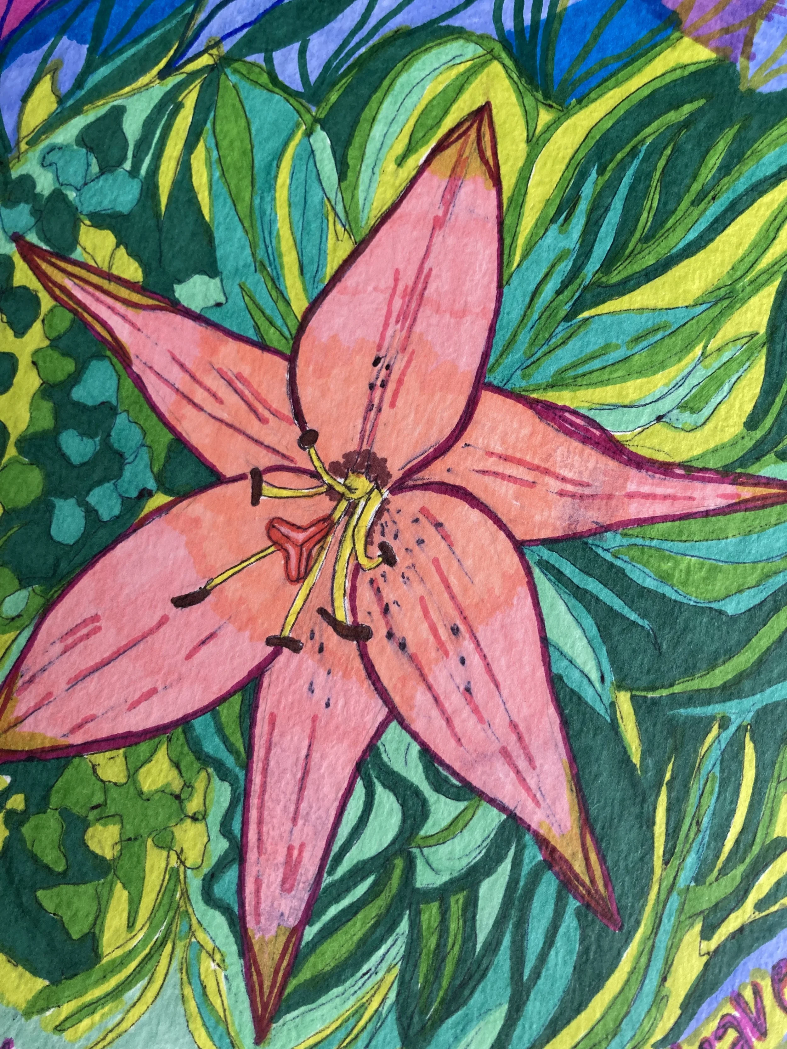 "Iris", 2021, Sharpie