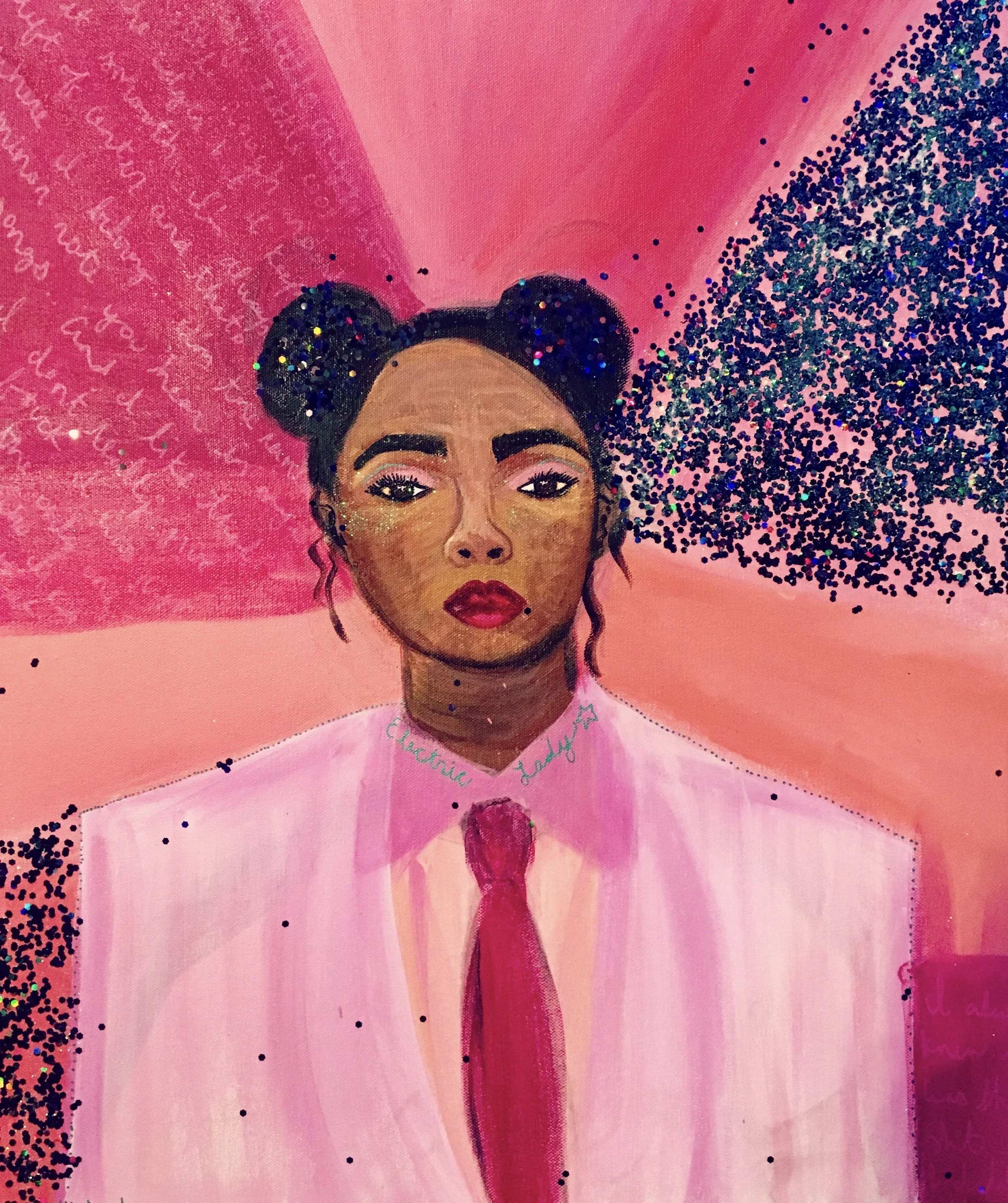 "Pynk," 2018, Acrylic 