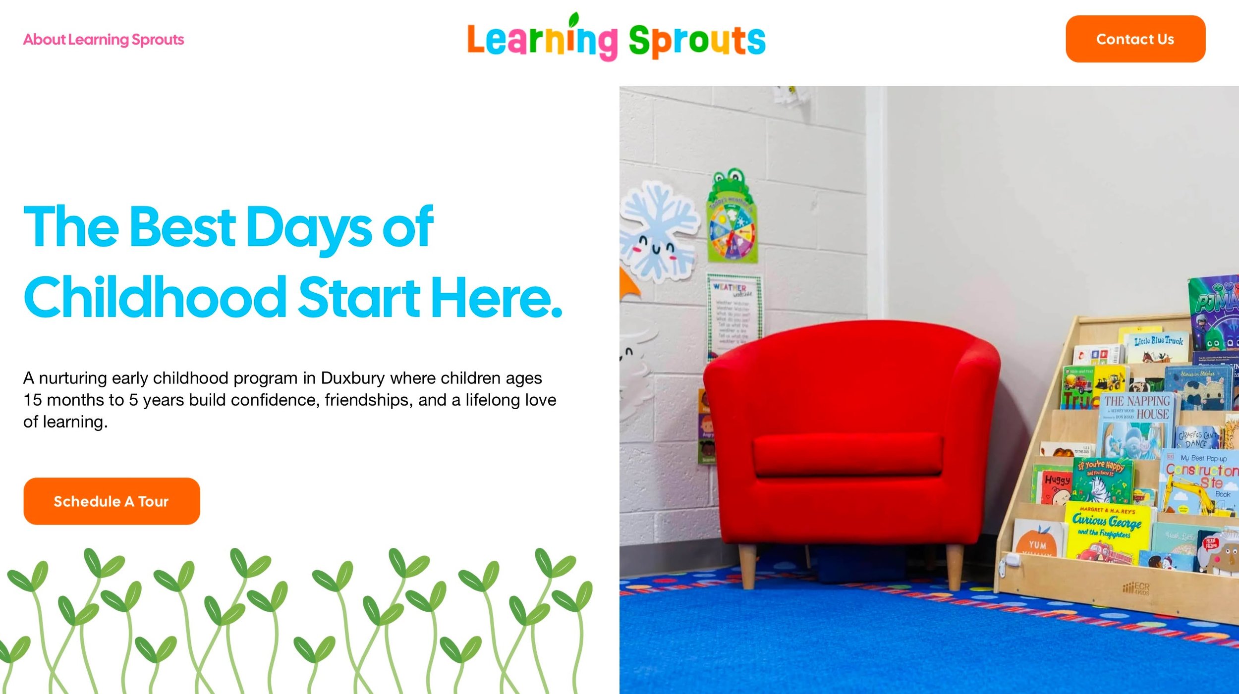 Did you know we have a 🌟NEW🌟 website?! Make sure to check it out: www.learningsproutsduxbury.com and help by sharing with your friends &amp; family! 🌱❤️
We welcome children ages 15 months to five years of age. We have half day and full day options