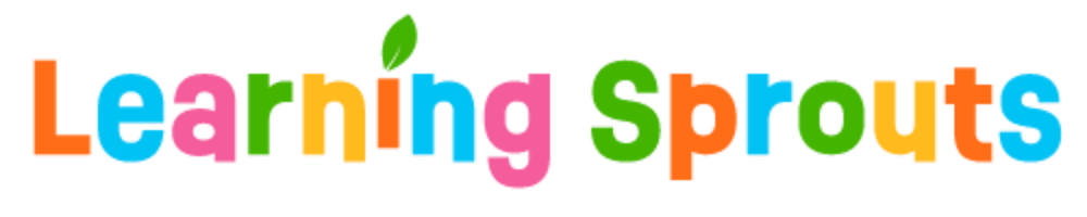 Learning Sprouts Logo in color with leaf as the dot in the i