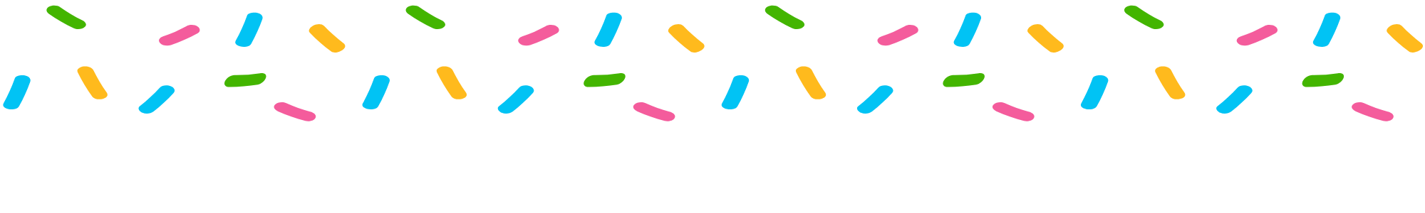 Colorful sprinkled confetti on black background.