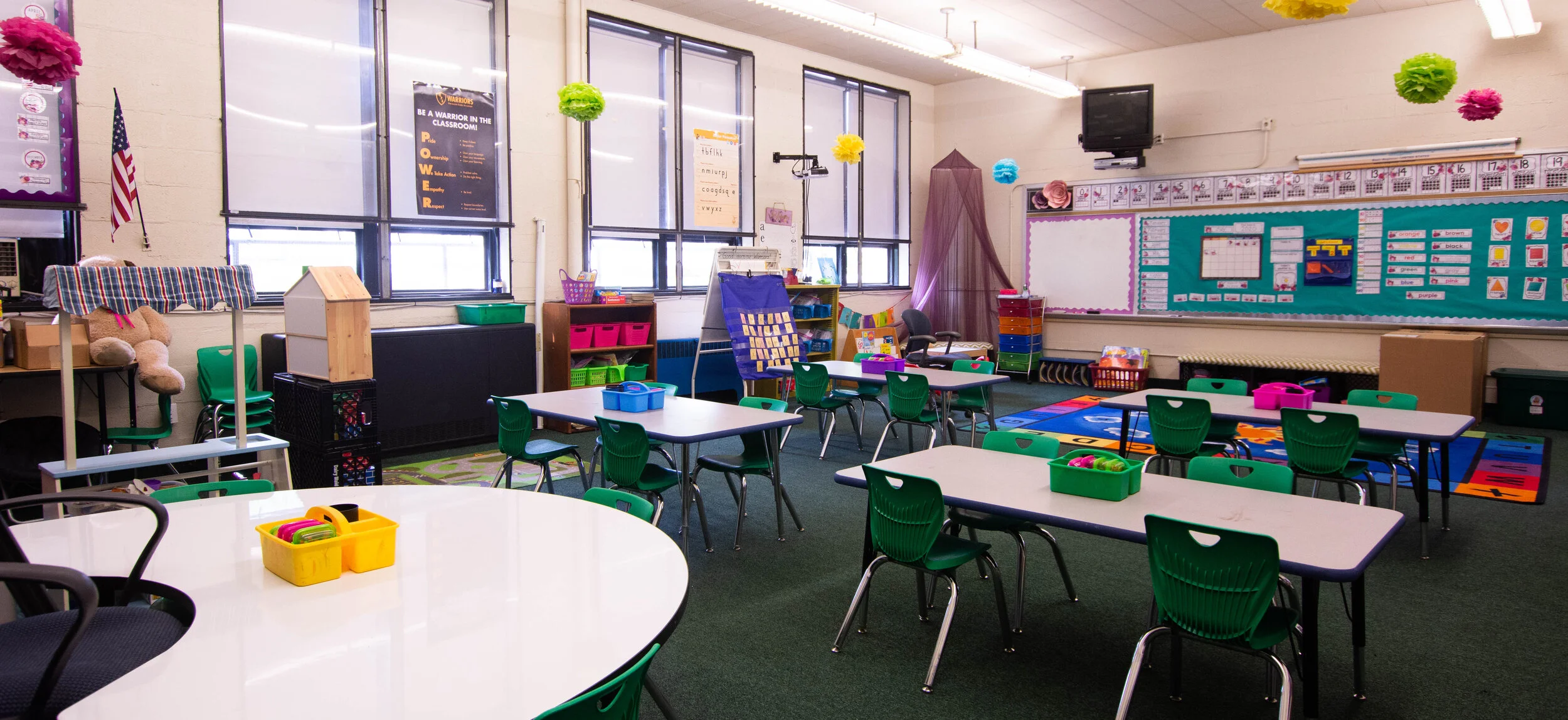 Primary Colors make this room a great learning environment!