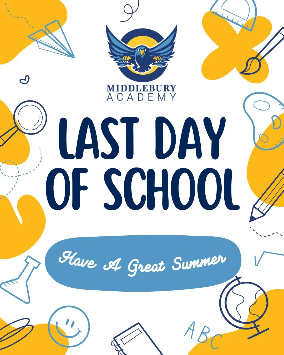 🎓 Cheers to the LAST DAY OF SCHOOL! 📚🥳⁠
Another school year is complete and we couldn&rsquo;t be prouder of our students and staff. Have a safe, fun, and memory-filled summer! 🌴🍦