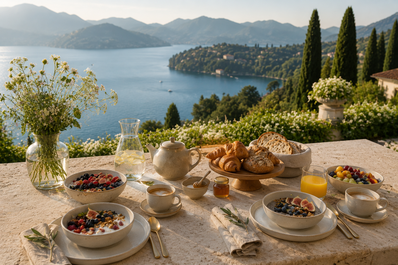 Healthy luxury breakfast Buga Retreats experience