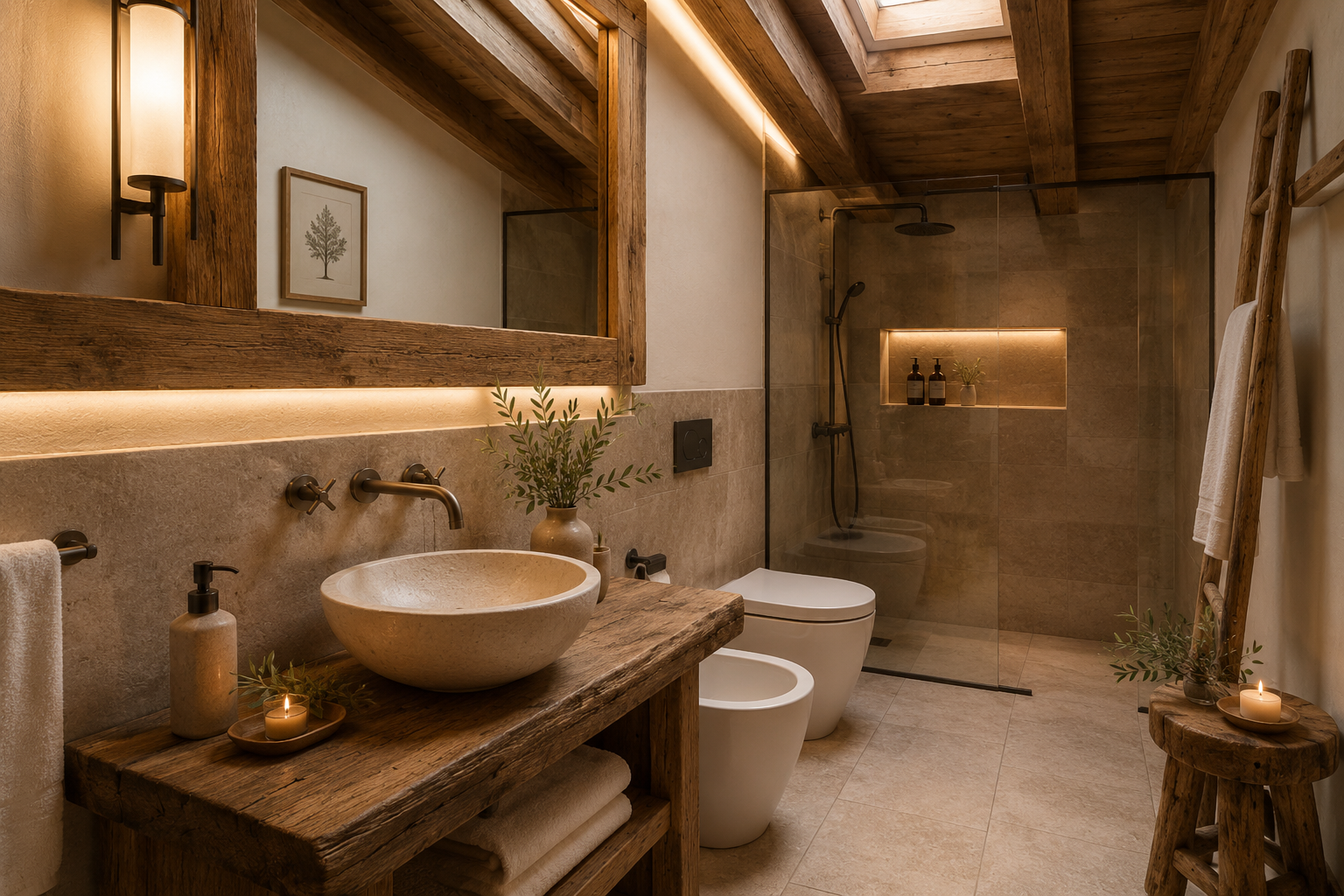 Buga Retreats chalet wellness bathroom spa