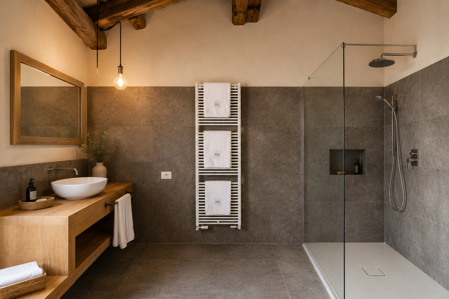 Modern bathroom Buga Retreats vineyard villa