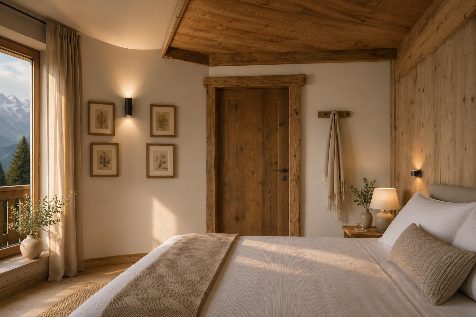 Luxury bedroom Buga Retreats mountain wellness
