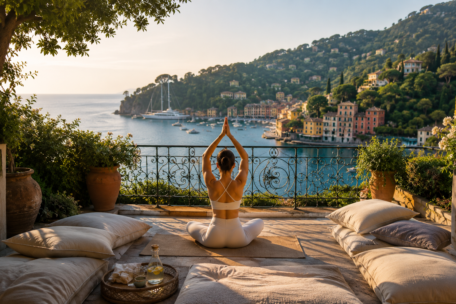 Historic villa view at Yoga Buga Retreats