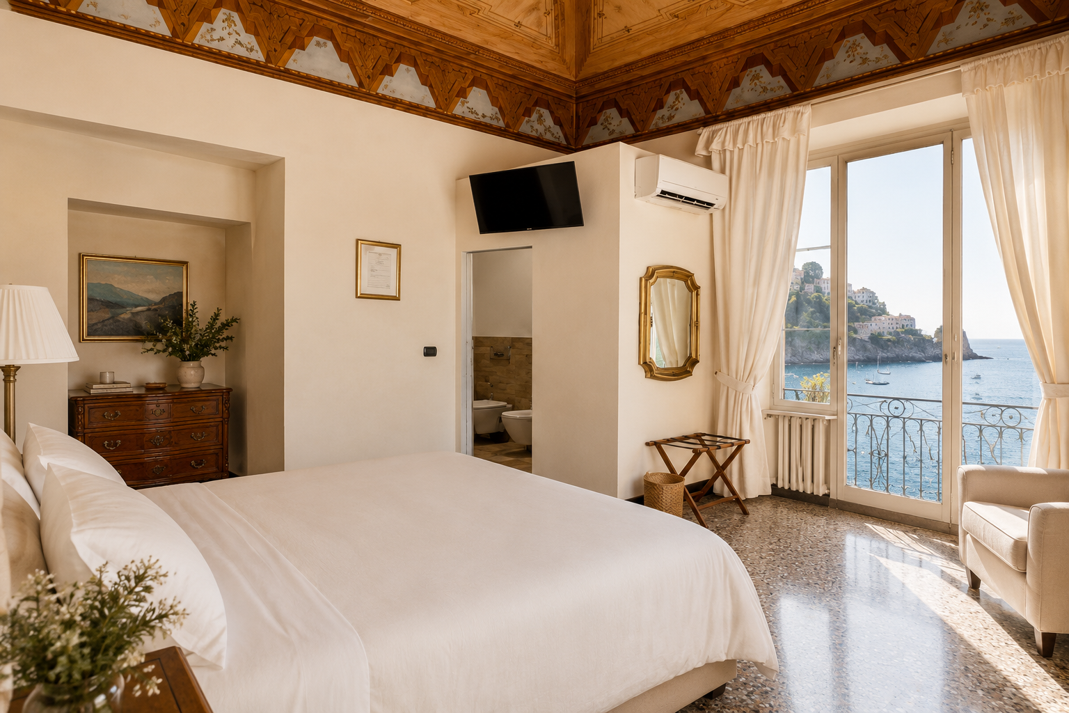 Buga Retreats luxury historic villa bedroom