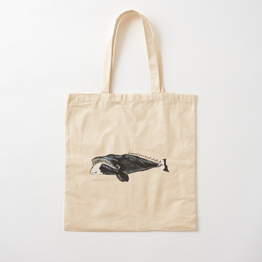 Bowhead Whale | Support Your Local Whale | Cotton Tote
