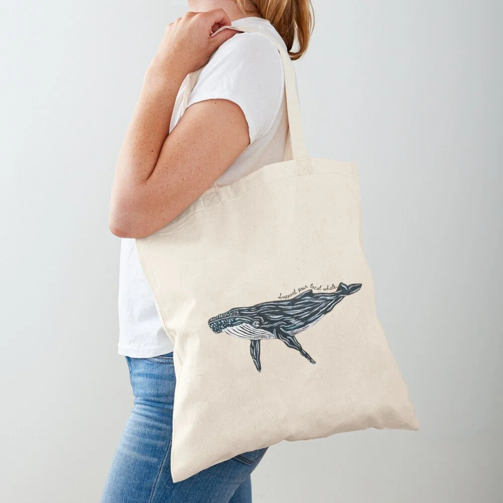 Humpback Whale | Support Your Local Whale | Cotton Tote