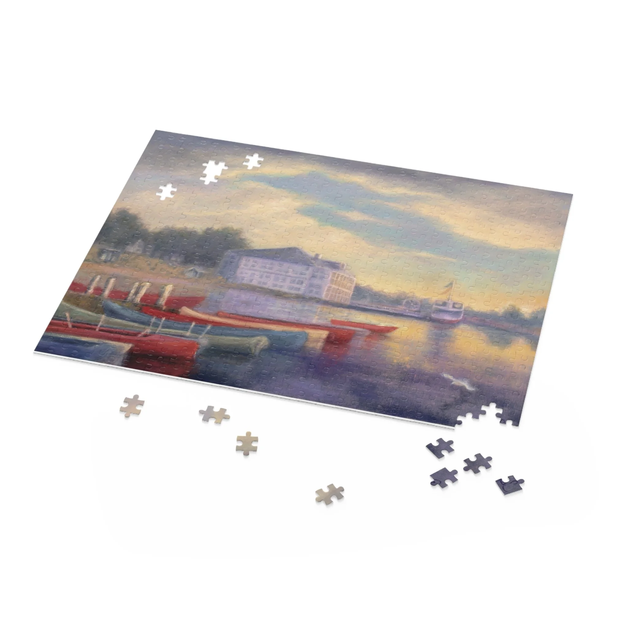 "Nostalgic Reeds Lake" — Jigsaw Puzzle (120/252/500 pcs)