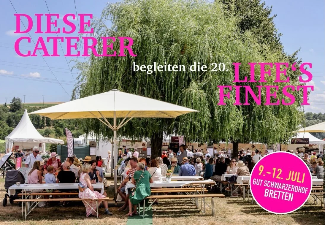 Zum 20. Jubil&auml;um der LIFE&rsquo;S FINEST begleiten uns drei besondere Caterer, die f&uuml;r euer kulinarisches Wohl sorgen.

Ludwig Grill verw&ouml;hnt mit k&ouml;stlichem BBQ, darunter saftige Pulled-Pork-Burger und zarter Roastbeef-Burger.🍔


