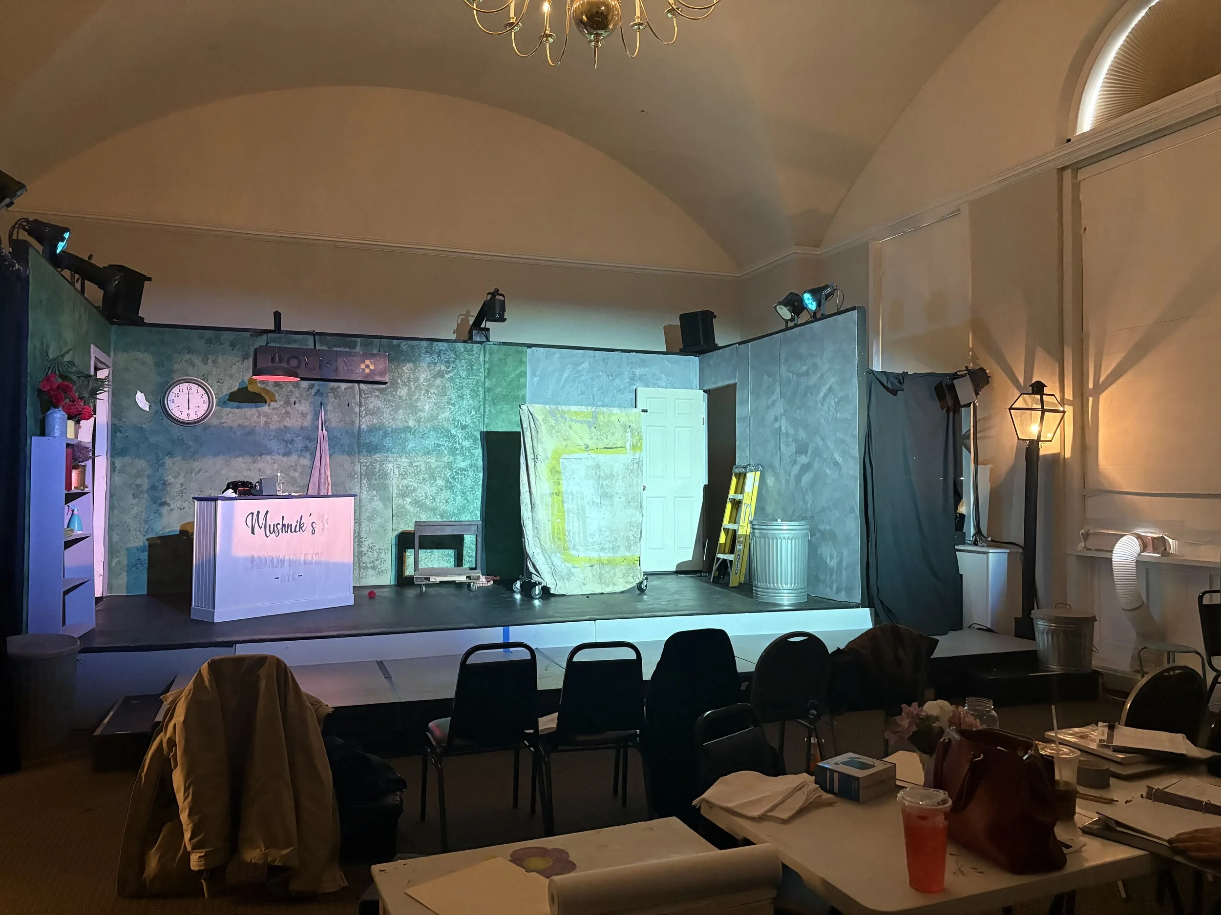 Set in process of being built for the musical “Little Shop of Horrors” by Alan Menken and Howard Ashman