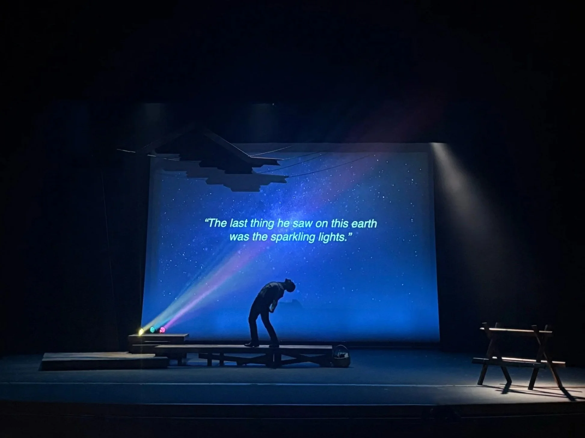 Final show moment for the play “The Laramie Project” by Moises Kaufman and the Tectonic Theater Project