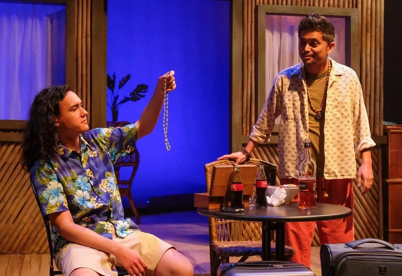 Close up of Bosley in the play “Bloodletting” by Boni Alvarez