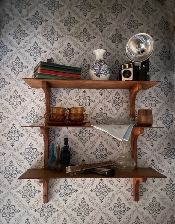 Books and history themed apartment dressing for the opera “Street Scene”