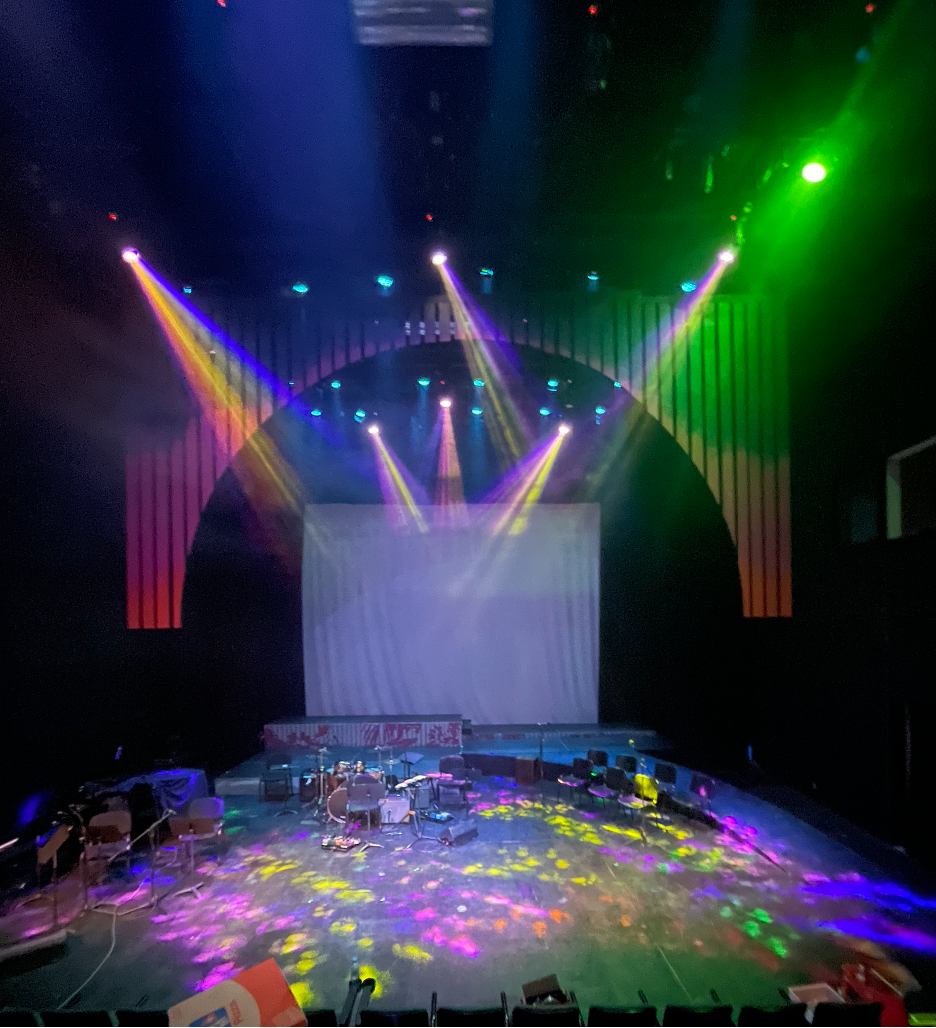 Empty set shot of the scenic design for the world premiere Opera “The Magic Hummingbird”