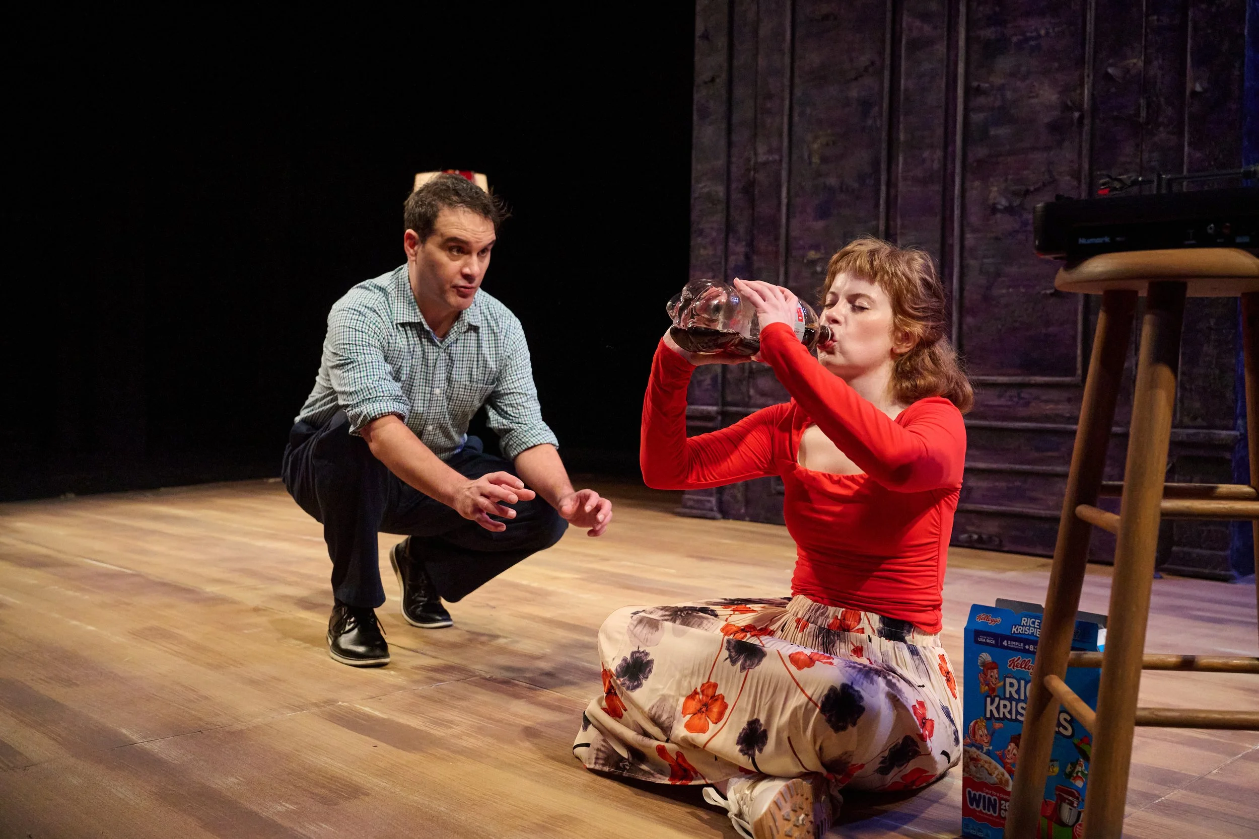 Actress drinking diet coke during the North American premiere of “Lie Low” by Ciara Elizabeth Smyth