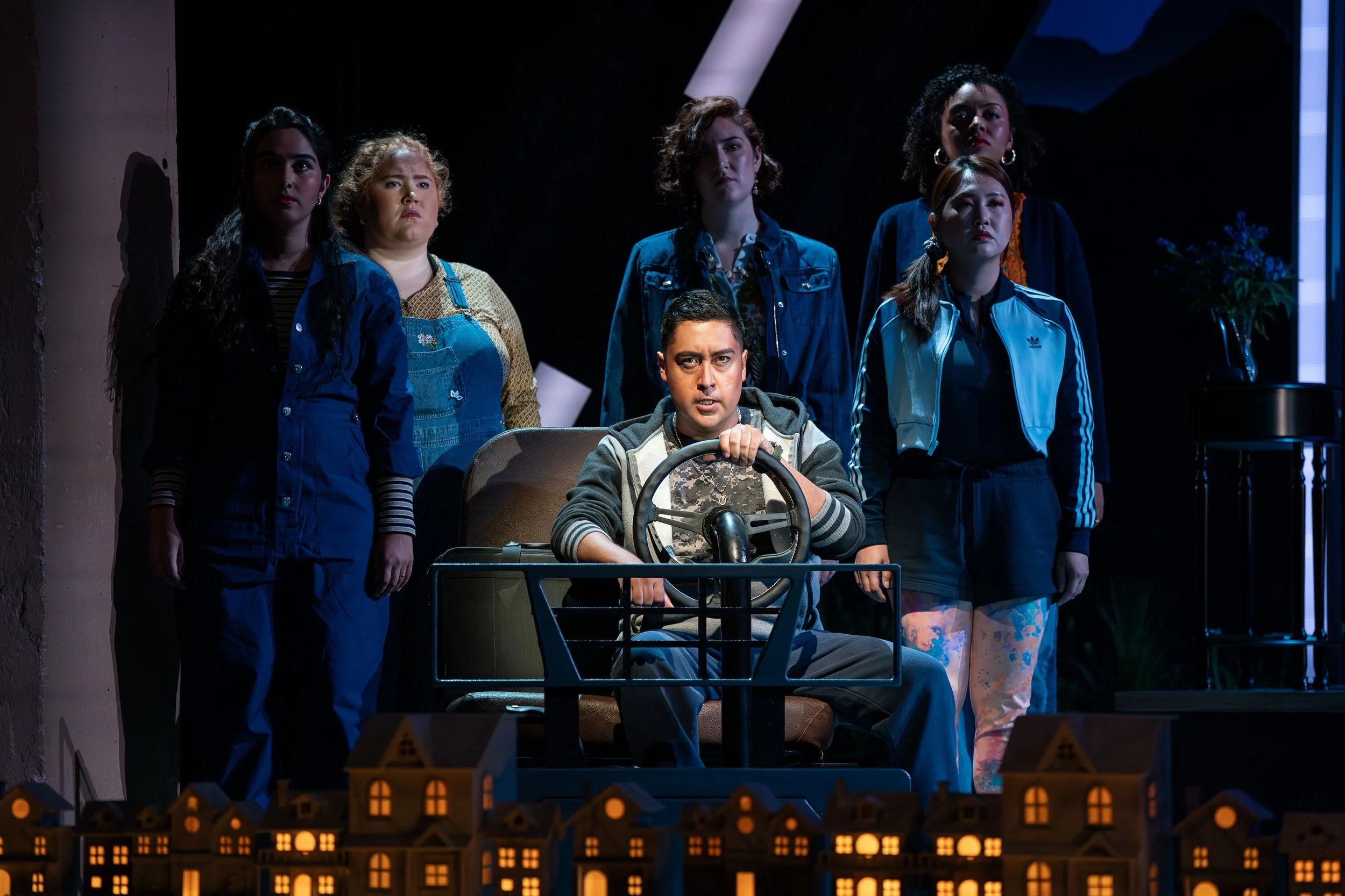 Show photo of the car being “driven” onstage during the opera “The Knock”