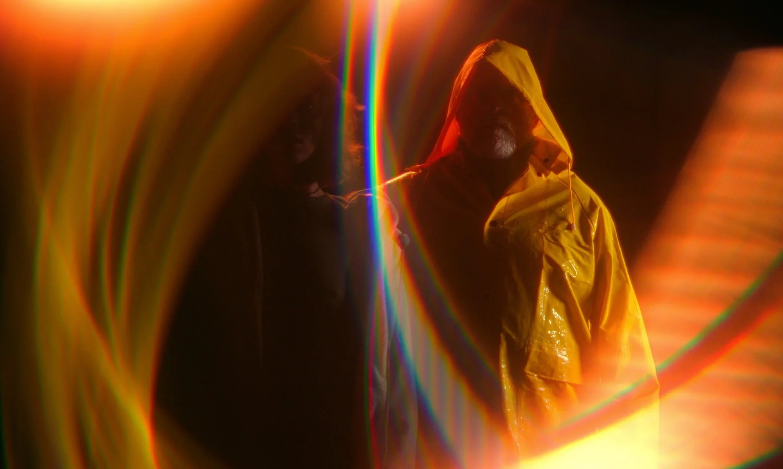 Still of the mysterious figure in the film “Wolf in Lamb’s Skin.”
