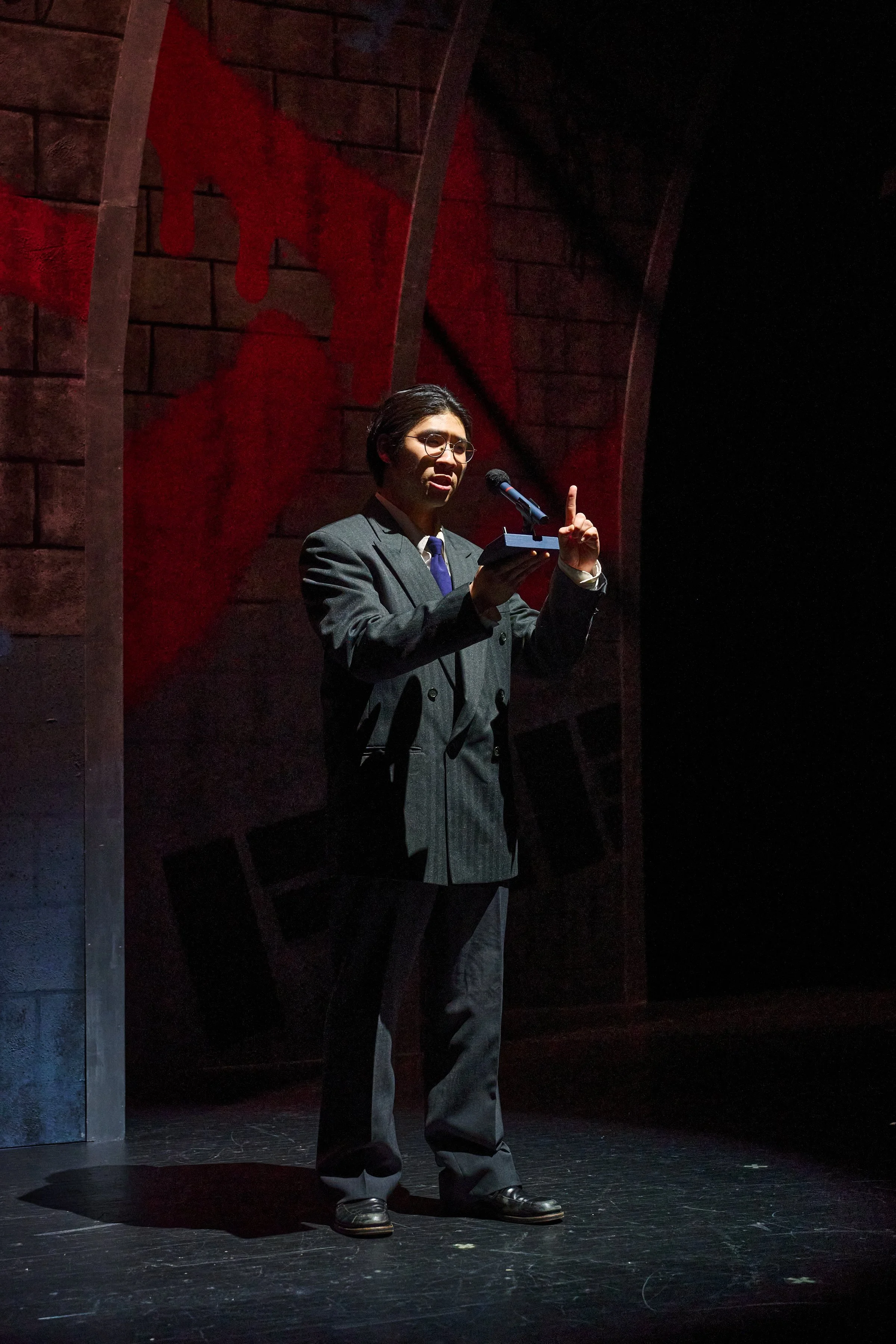 Theatrical close up of an actor in Pipeline by Dominique Morisseau