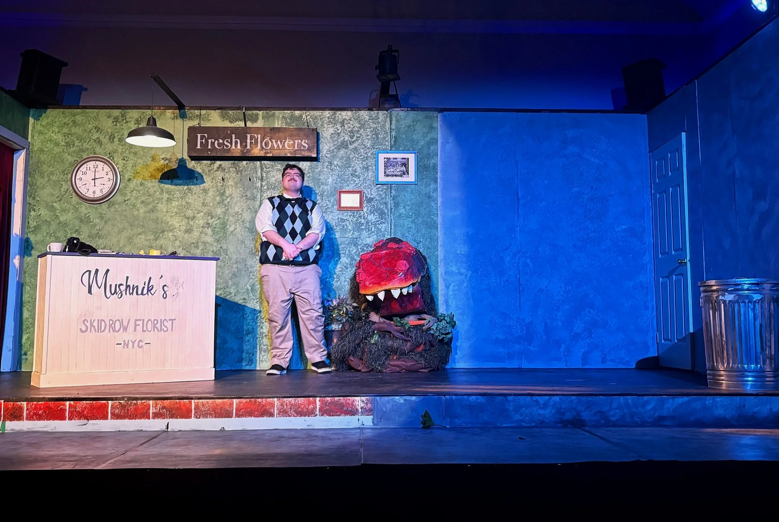 Scenic design for the musical “Little Shop of Horrors” by Alan Menken and Howard Ashman