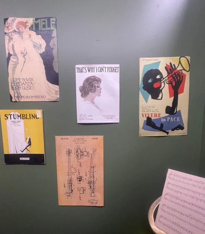 Music themed apartment dressing for the opera “Street Scene”